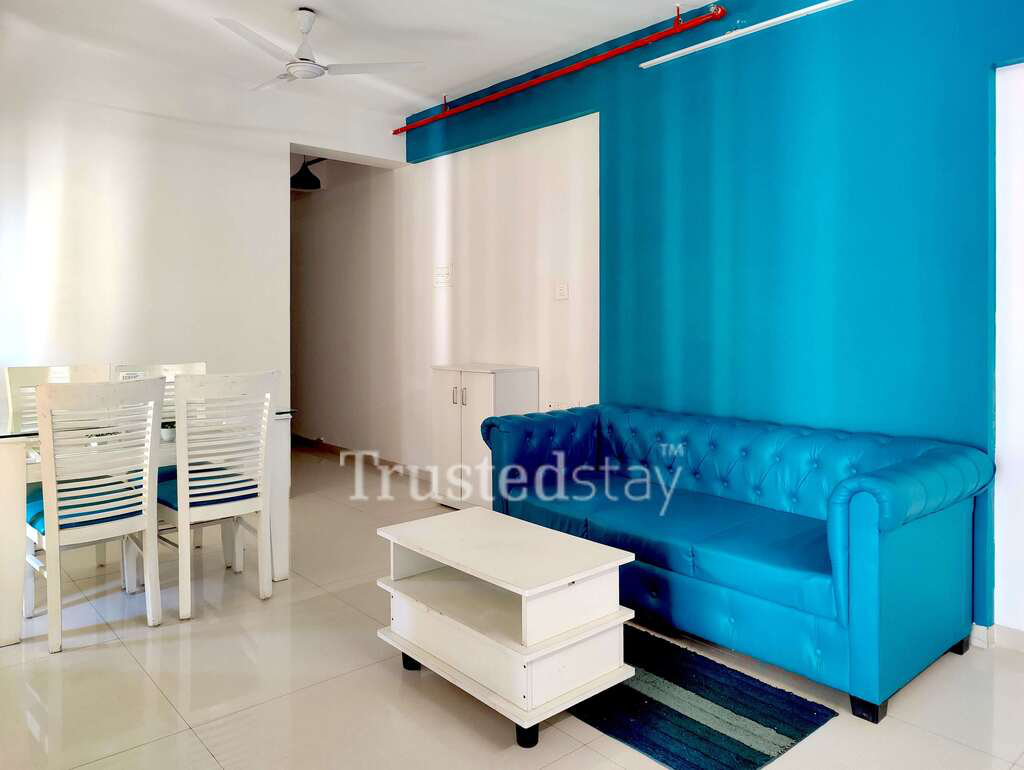 one bedroom unit of TrustedStay Madhav Dham Service Apartment in Malad, Mumbai